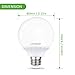Ustellar 6 Pack 5W G25 E26 LED Bulbs, 40W Incandescent Bulb Equivalent, 450lm Vanity Light Bulbs, 270° Beam Angle, Globe Light Bulbs, Makeup LED Light Bulbs, Non-Dimmable, 2700K Warm White