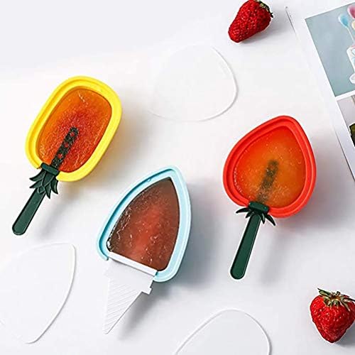 Fallve アイスキャンデー型 フルーツ形 4個セット 蓋付き シリコン製 再利用可能 アイスキャンディーメーカー 製氷 自家製diy アイスクリーム 取出し簡単 アイスバー パーティ 夏 B0119sk9 713円 人気海外一番 100 品質保証 全品送料無料 即日出荷 Sale開催中