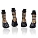 CHOLEGIFT Anti-Slip Plaid Dog Socks Shoes with Straps for Traction Control, Waterproof Pet Paw Shoes Boots Protector for Indoor Outdoor Wear for Dogs