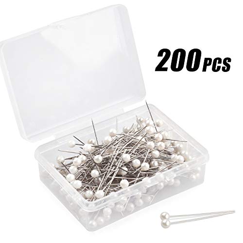Push Pins, Map pins 200 PCS 1.5 in Pearlized Ball Head Pins Straight Pins Sewing Pins for DIY Sewing Crafts