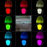 Fetoo Led Sensor Motion Activated Toilet Nightlight With 8 Changing Colors (White)