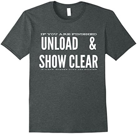 Mens Unload &amp; Show Clear T-Shirt 2XL Dark Heather