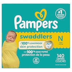 Pampers Baby Diapers - Swaddlers - Size 0, 140