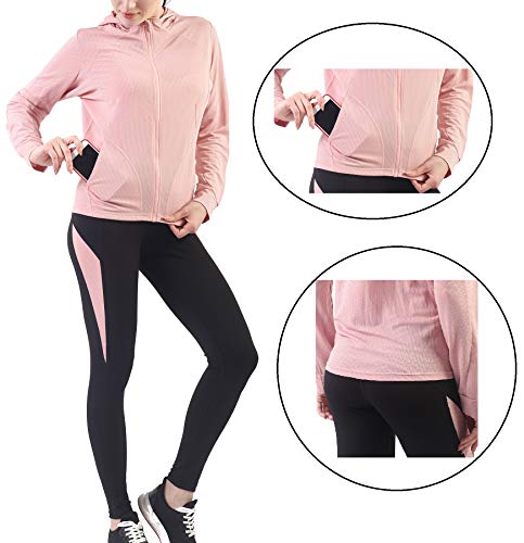 Active Wear Sets for Women -Workout Clothes Gym Wear TracksuitsYoga Jogging Track Outfit Legging Jacket 2 Pieces Set - Thumbnail 4