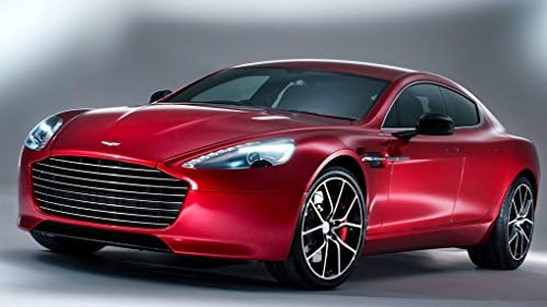 Aston Martin Rapide 25x14 inch Plastic Poster - Waterproof - Anti-Fade - Can Use On Outdoor/Garden/Bathroom - 8PP143D