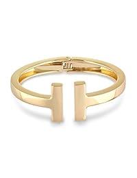 Pulseras de moda de metal doble estilo T encanto sin comprimir pulsera para mujer   Pulsera de niña