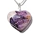 Zenergy Gems CHARGED Natural Himalayan Gemstone Crystal Puffy Heart Pendant Necklace + 20