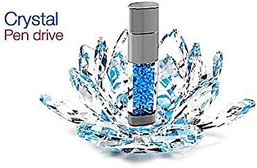 Crystal Pen and USB - Combination 2 in 1 - Bling metal diamond mixed crystal ballpoint pen ink crystal ball pen &amp; Crystal USB Flash Drive 16GB