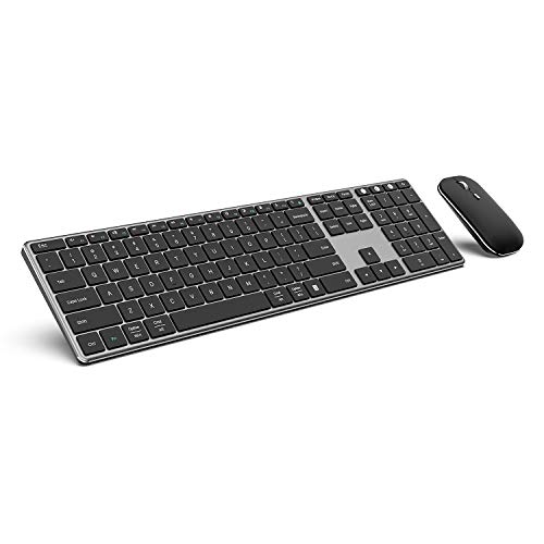 MultiDevice Bluetooth Keyboard and Mouse, Full Size Ultra Thin