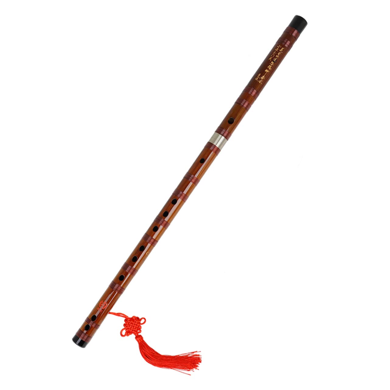 FUNOMOCYA Beginner Bamboo Flute with Elegant Engravings Traditional Chinese Dizi for Music Lovers Compact and Durable Composite Material Instrument