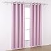 Deconovo Thermal Insulated Window Treatments Blackout Curtains Grommet Top Curtains for Kids Room 52W x 84L Inch Lavender 2 Panels