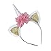 Pop Your Dream Cute Unicorn Horn and Flower Headband for Girls Kids Adults Cosplay Costume Birthday Party