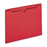 S.P. Richards Company File Jacket, Letter, 11Point, Flat, 50 Capacity, 100 per Box, Red (SPR26560)