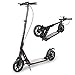 Vokul LUX Big Wheel Fold Kick Scooter - 205mm Wheel, 14-Inch x 4.5-Inch Deck, ,Adjustable Bar,Reinforced Deck