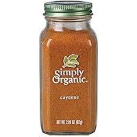 Simply Organic Cayenne Pepper, 2.89 Ounce, Pure, Organic Cayenne Peppers, No GMO's, Kosher Certified