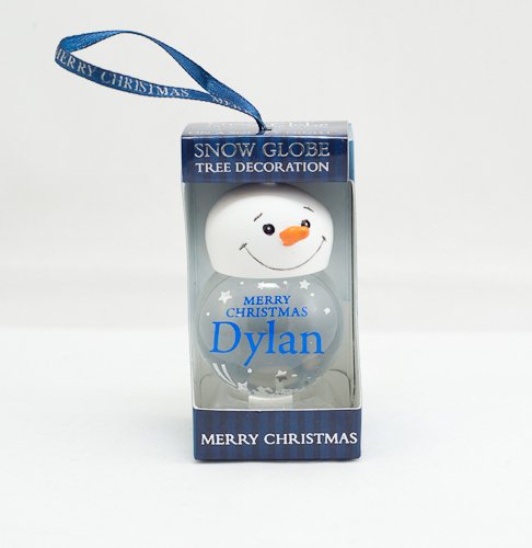 Dylan Personalised Snow Globe Christmas Tree Decoration Amazon