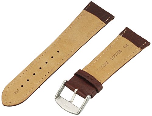 Hadley-Roma Men's MSM899RB-240 24-mm Brown Shrunken Grain Leather WatchStrap