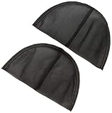 1/2" Covered Set-In Shoulder Pads-Black 2/Pkg