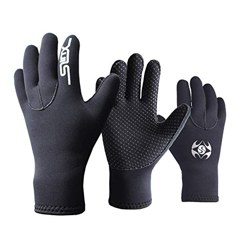 Zqasales Neoprene Men Women Warm Scuba Diving Gloves Windsurfing Surfing Spearfishing Snorkeling Boating Fishermen Gloves Cold-Proof
