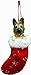 German Shepherd Christmas Stocking Ornament with 