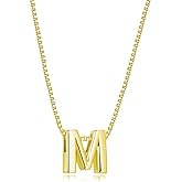 Su-Carata S925 Sterling Silver & 18K Golden Initial Letter Necklaces for Women,Personalized Initial Necklace Simple A-Z & Heart Initial Letter Pendant Necklace for Women Jewelry Gifts