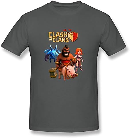 XUEJW Men's Clash Clans Valkyrie Cotton T Shirt,XL,DeepHeather