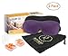 ROVAZO - 3D Sleep Mask and Ear Plug Travel Set 2 Pack – Super Soft Contoured Adjustable Black Out Eye Shades - Premium, Comfortable Silicone Ear Plugs - for Planes and Naps - Bonus Pouch