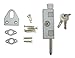Keyed Patio Sliding Door Lock, with Steel Bolt, Aluminum Finish