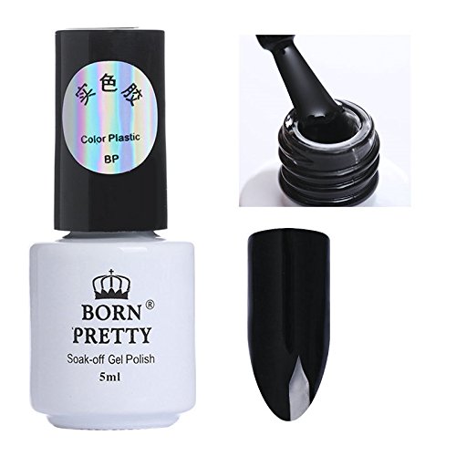 BORN PRETTY 5ml Nail Art UV Gel Polish LED Glue Varnish Pure Black Color Lacquer Manicure Varnish 1 Bottle BORN PRETTY 5ml Nail Art UV Gel Polish LED Glue Varnish Pure Black Color Lacquer Manicure Varnish 1 Bottle