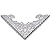 SNNplapla Vintage White Silver Edge Guard Case Book Scrapbook Album Jewelry Box Corner Decorative Box Table Cabinet Trunk Protector Solid Metal Furniture 12 pcs