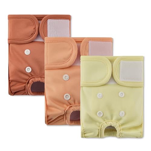 Amazon Basics Washable Dog Diapers, Highly Absorbent, Female, XS Size, 3 Pack,…