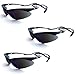 Jackson Safety V30 25688 Nemesis Safety Glasses 3000356 (3 Pair) (Black Frame with Smoke Mirror Lens)