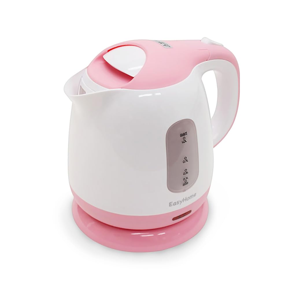 ヒロコーポレーション ヒロ・コーポレーション 電気ケトル 中身が見やすい 保証付き 空焚き防止機能付き 1.0L コンパクト ピンク KTK-300-P商品画像