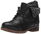 Refresh WYNNE-01 Women's combat style lace up ankle bootie,Wynne-01 Black 8.5