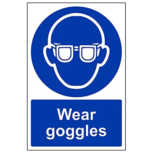 V Safety Mandatory PPE - Wear Goggles - 200 X 300mm — image 1