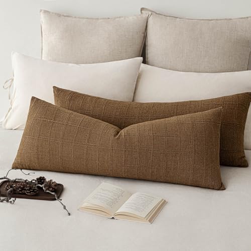 Foindtower Check Lumbar Pillow Cover