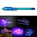 Jiulyning 20 Pack Invisible Ink Pen with Black Light Combo, 4 Colors (Red, Blue, Yellow, Purple)