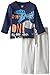 Gerber Graduates Baby Boys' Navy Dino Long Sleeve Top and Grey Pant Set, Navy Dino, 18 Months