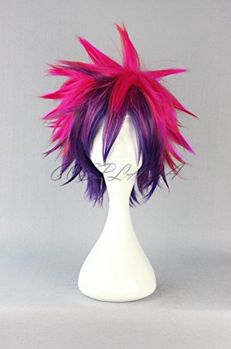 COSPLAZA Rose Mixed Purple Short Cosplay Wigs Halloween Party Hair - Image 2