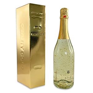 Elfenhof Gold mit echten Goldflocken 0,75 l in Goldbarren-Verpackung