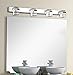 Lightess Bathroom Vanity Lights 4-Light Long LED Bath Lighting Over Mirror Crystal Wall Sconces 12W Cool White
