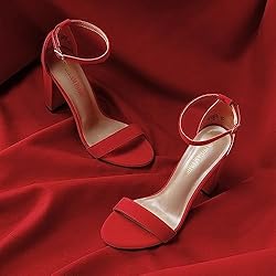 DREAM PAIRS Womens Hi-Chunk High Heel Pump Sandal
