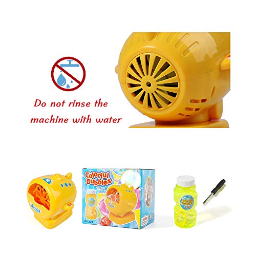 Danvren Bubble Machine, Automatic Bubble Blower Maker Summer Toys for Kids Boys Girls Toddlers,Hundreds of Bubbles per Minute, with 12oz Refill Solution, Airplane Shape for Indoor and Outdoor - Thumbnail 6