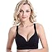 CooShco Women's Seamless Nursing Maternity Bra Push Up Comfort Sleep Bralette Color Black Size M (Pack of 3)