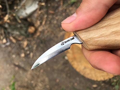 BeaverCraft, Wood chip carving detail knife for fine wood cutting and thin detailing The best knife for small whittling and fine cuts C7