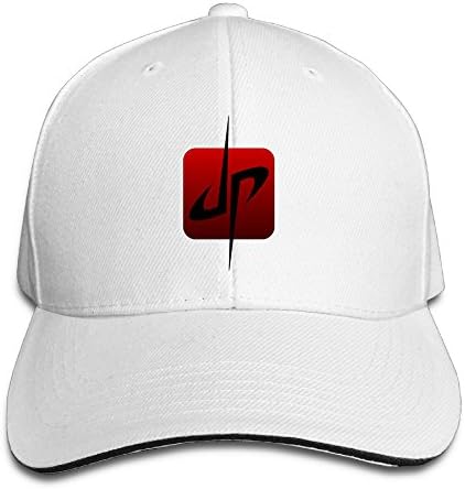 DAELA Adjustable Baseball Dude DP Logo Sandwich Hat Peaked Cap White