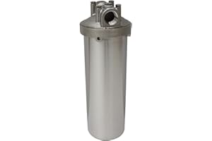 INTBUYING Heavy Duty Water Filter Shell Housing Whole House Water Purification of 304 Stainless Steel-10inch Filter 3/4inch N