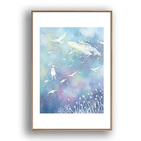Framed Canvas Wall Art for Living Room, Bedroom Whale Canvas Prints for Modern Home Decoration Ready to Hang - 16"x24" inches
