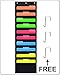 Storage Pocket Chart Hanging Wall File Folder Organizer,Black (1 Pack)