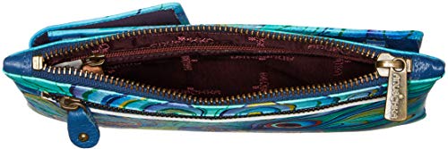 Anuschka Handpainted Leather | Organizer Wallet With Smart Phone Case | Jeweled Plume - Thumbnail 5